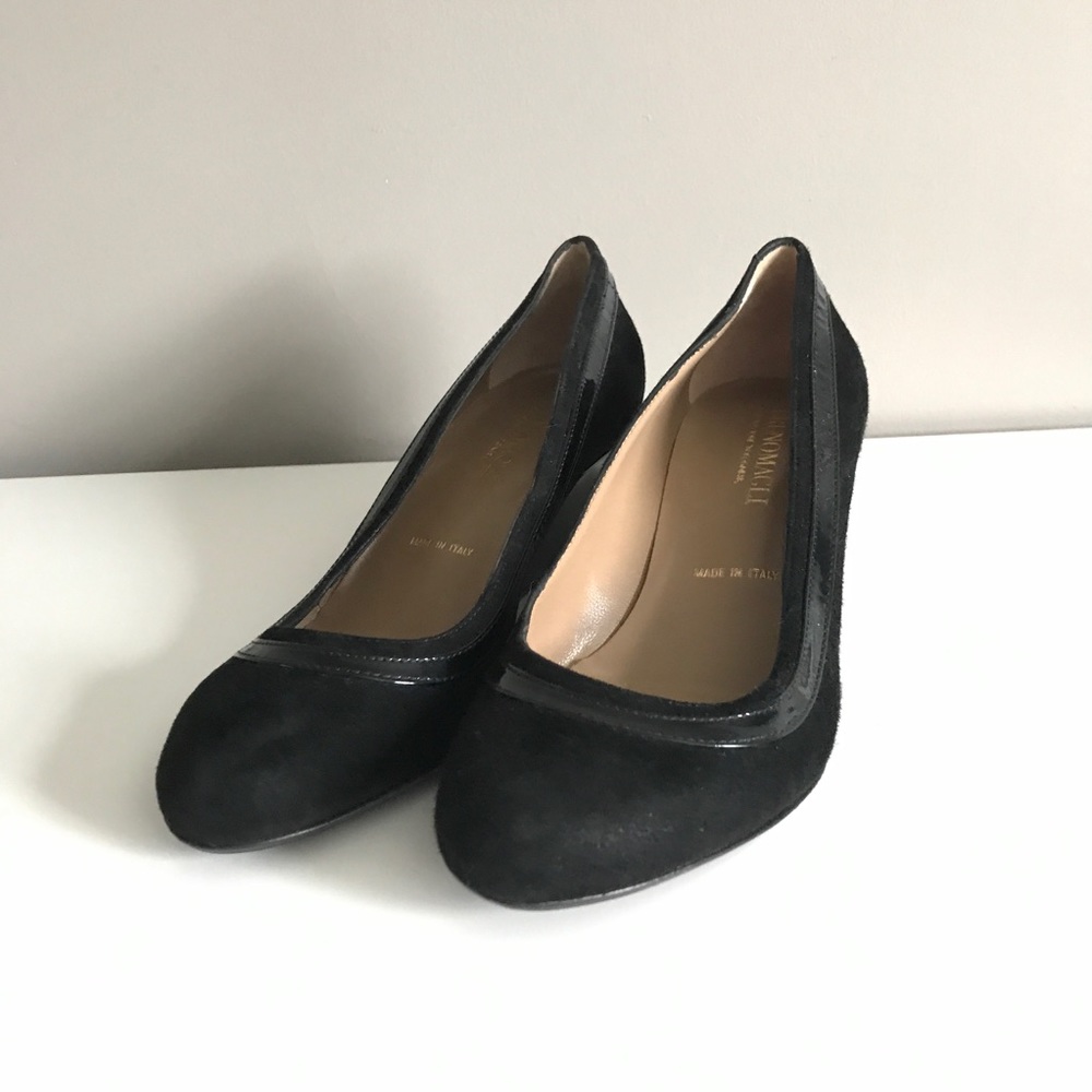 Bruno Magli Suede Black Wedges